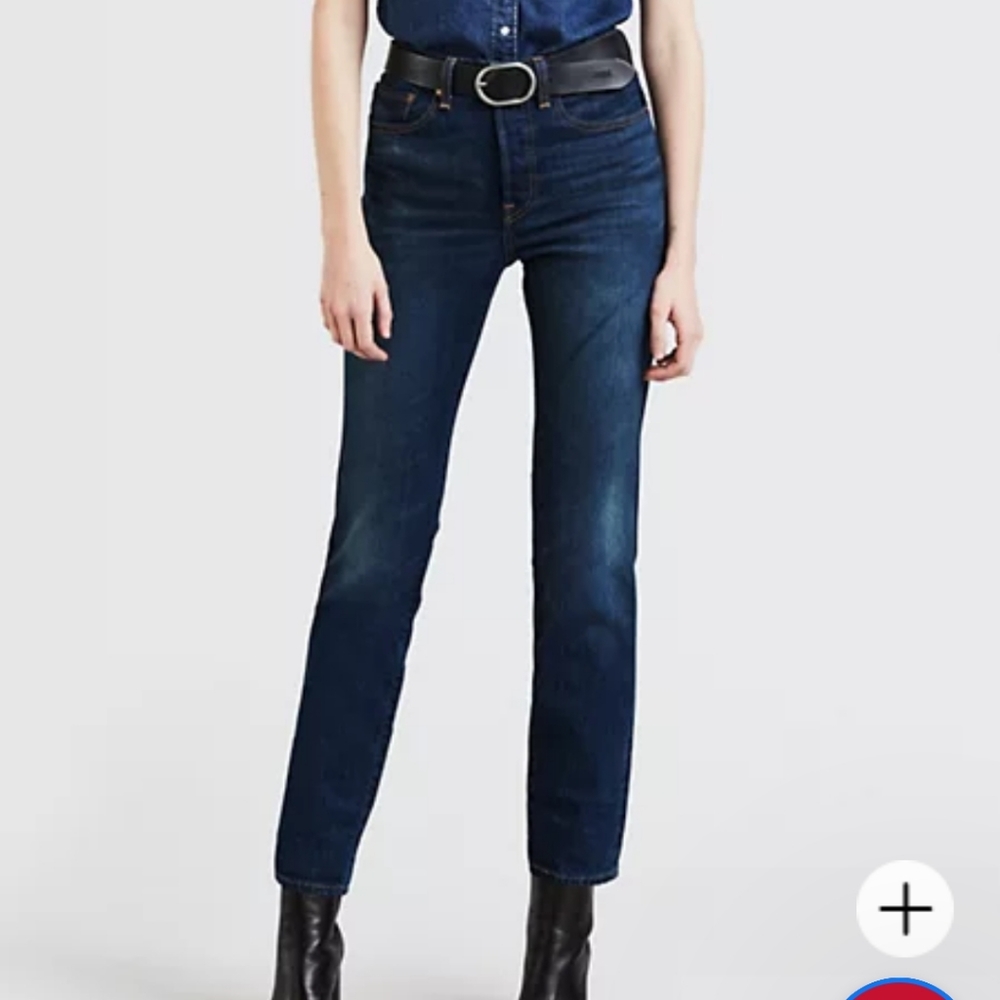 Levi's Wedgie High Rise Premium Denim Jeans in Authentic Favorite Sz 27 NWT - Picture 1 of 15